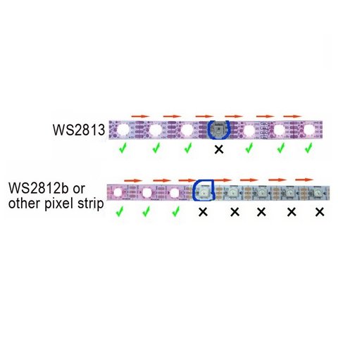Светодиодная лента, IP65, RGB, SMD5050, WS2813, с управлением, черная, 5 В, 144 д/м, 1 м Превью 2