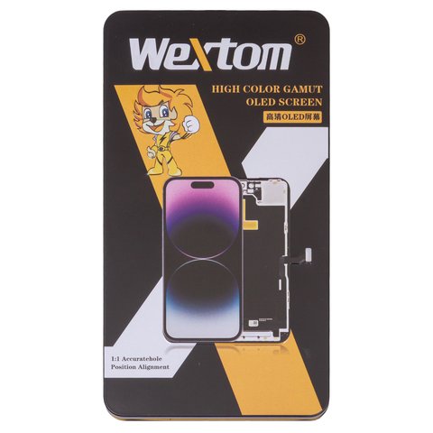 Дисплей Wextom для iPhone 15, черный, с рамкой, High Copy, без ошибки, (OLED) soft, diagnosable Превью 2
