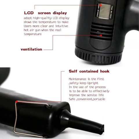 Pistola de aire caliente Sunshine RS-1800D, 1800 W Vista previa  4