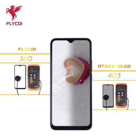 LCD FLYCDI compatible with Samsung M215 Galaxy M21, M305 Galaxy M30, M307 Galaxy M30s, M315 Galaxy M31, (black, without frame, with wide edge, (OLED)) Preview 2