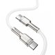 USB Cable Baseus Cafule Series Metal, (2xUSB type-C, 200 cm, 100 W, white, nylon braided) #CATJK-D02 Preview 1