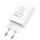 Сетевое зарядное устройство Hoco C100A, 20 Вт, Quick Charge, Power Delivery (PD), белый, с дисплеем, 2 порта, #6931474769800 Превью 2