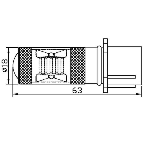 Bombilla LED para luz de niebla UP-7G-PSX26WB-30W (luz blanca, 12-24 V) Vista previa  1