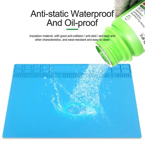 Alfombrilla aislante RELIFE RL-004A, resistente al calor, antiestático, 355 mm, 250 mm, con secciones Vista previa  2