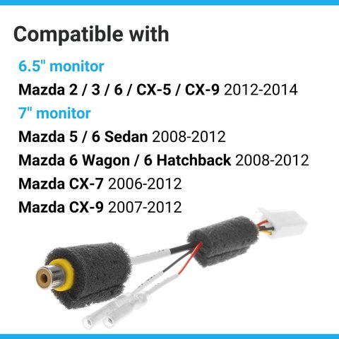 Кабель для під'єднання  камери в автомобілях Mazda 2006-2014 р.в. Прев'ю 2