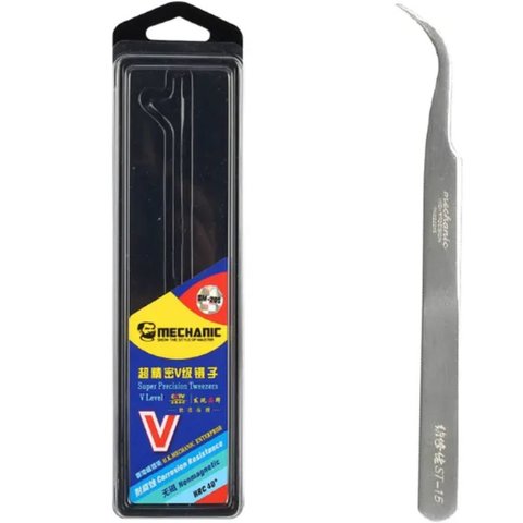 Пинцет монтажный Mechanic ST-15, изогнутый, 115 мм, high precision Превью 1