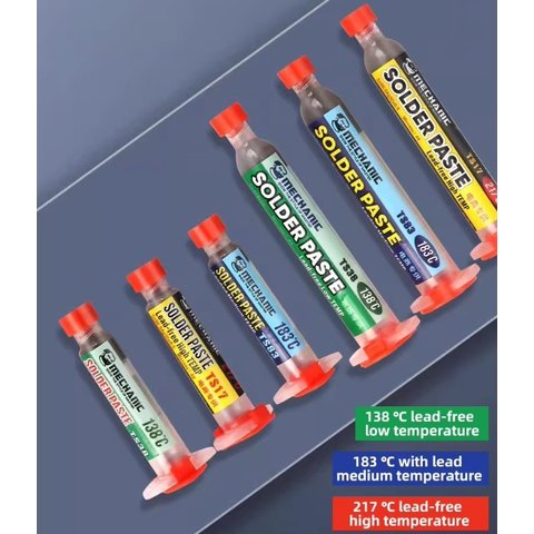 BGA паста Mechanic TS38, Sn 42%, Bi 58%, 138 °C, 20 г Прев'ю 2