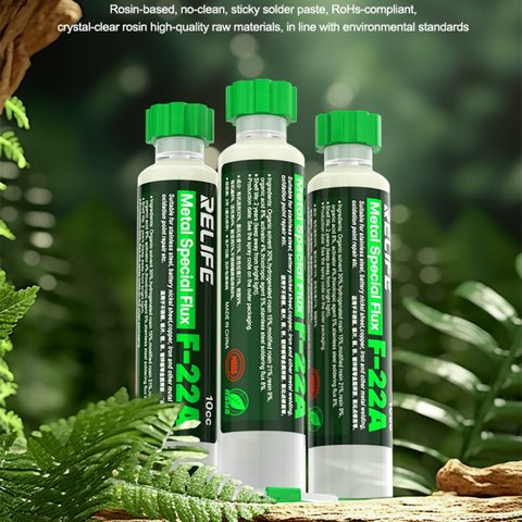 Флюс-паста RELIFE F-22A, для паяння нікелю, для паяння неіржавної сталі, для паяння міді і сталі, високоактивна, 10 мл Прев'ю 4