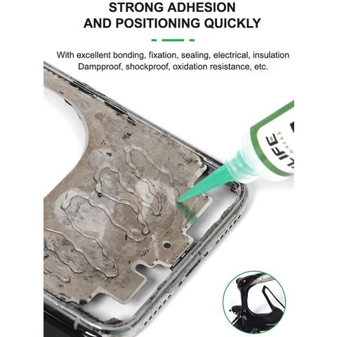 Клей RELIFE RL-035A, полиуретановый, прозрачный, для приклеивания задних крышек, для дисплейных рамок, 5 мл Превью 3