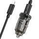 Автомобильное зарядное устройство Hoco Z53, черное, прозрачное, Power Delivery (PD), c кабелем USB тип-C к Lightning для Apple, 30 Вт, 1 порт, 12-24 B, #6942007611268 Превью 2