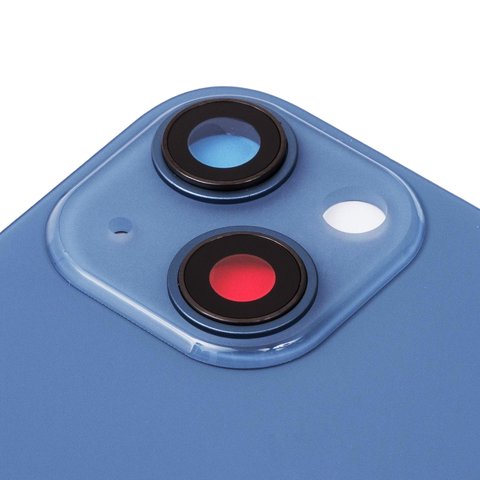 Задняя панель корпуса для iPhone 13, синяя, со стеклом камеры, small hole Превью 1