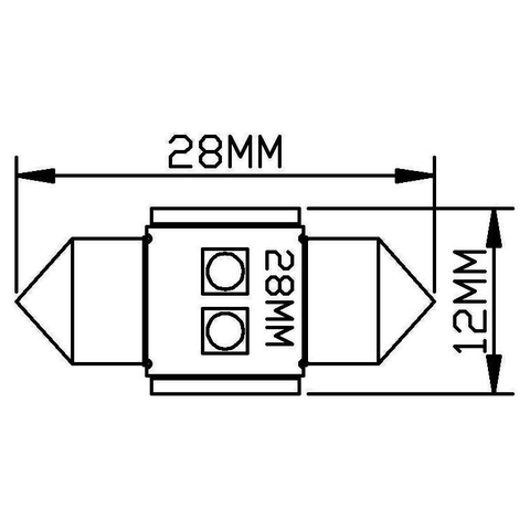 Bombilla LED para salón del auto UP-SJ-N2-3030-28MM (luz blanca, 12-14 V) Vista previa  1